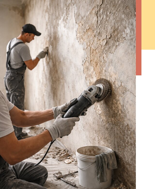 Снятие и удаление краски со стен в Выксе от 2178 руб. — ОТДЕЛОЧНИК-Вкс