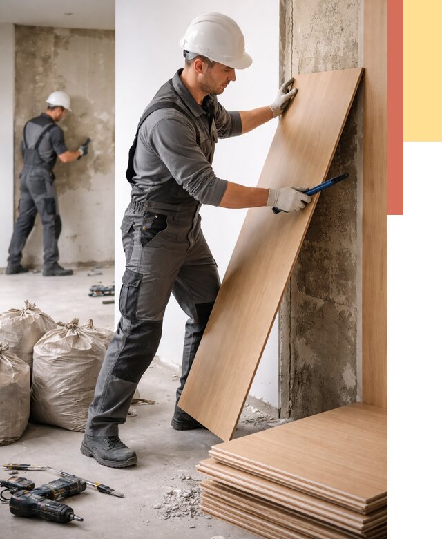 Демонтаж стеновых панелей в Выксе от 3630 руб. за м² быстро и недорого | ОТДЕЛОЧНИК-Вкс