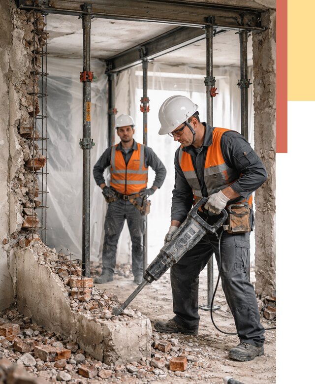 Снос несущих стен в Выксе от 10629 руб. — демонтаж несущей стены под ключ | ОТДЕЛОЧНИК-Вкс