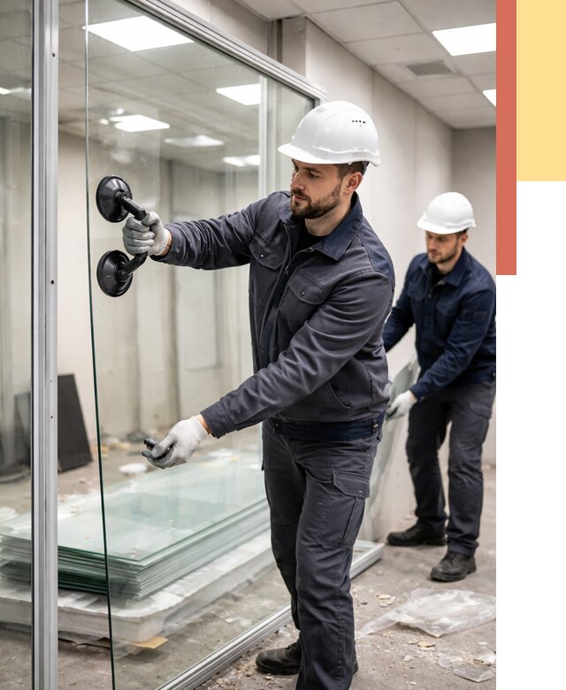 Демонтаж стеклянных перегородок в Выксе от 3318 руб. — быстро и недорого | ОТДЕЛОЧНИК-Вкс