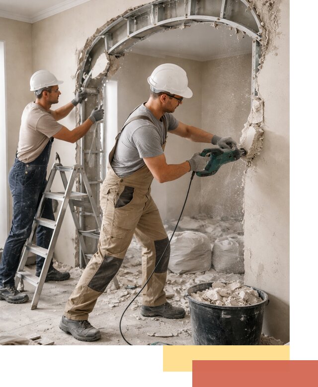 Демонтаж гипсокартонной арки в Выксе быстро и аккуратно