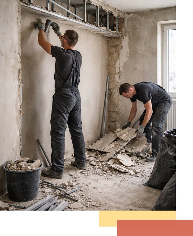 Демонтаж короба из гипсокартона в Выксе быстро и аккуратно