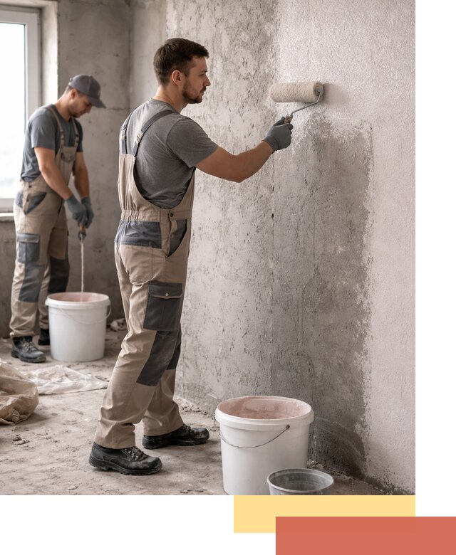 Нанесение бетоноконтакта на стены в Выксе для последующей отделки