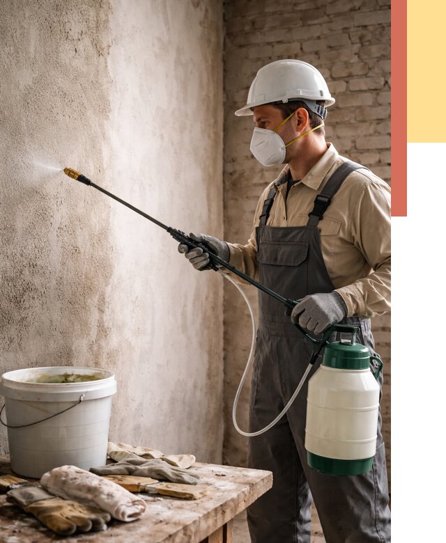 Антисептическая обработка стен в Выксе от 1244 руб. — быстро и недорого | ОТДЕЛОЧНИК-Вкс