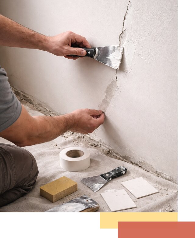 Заделка трещин и сколов в стенах и потолках в Выксе