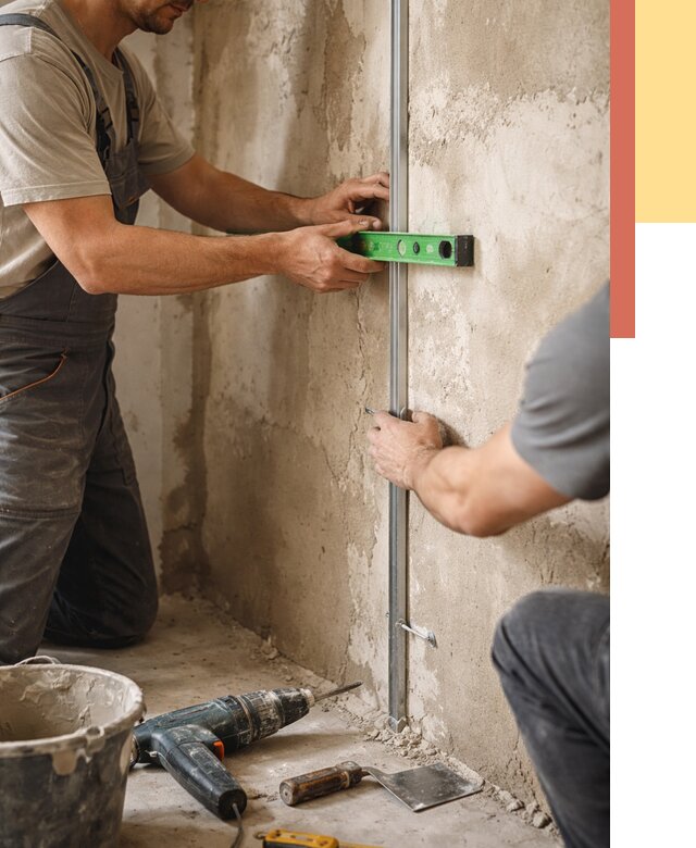 Установка штукатурных маяков в Выксе от 7259 руб. — быстро и недорого | ОТДЕЛОЧНИК-Вкс