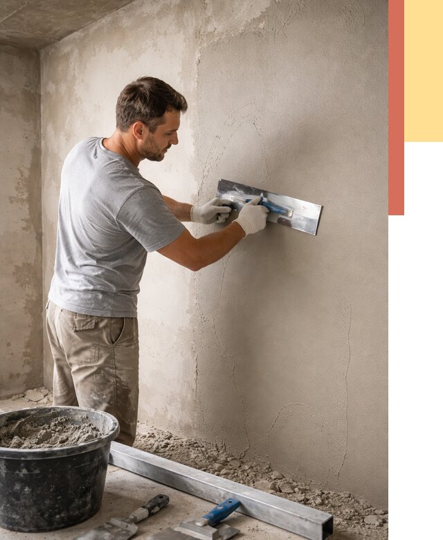 Штукатурка стен без маяков в Выксе от 7466 руб/м2 — услуги и цена | ОТДЕЛОЧНИК-Вкс