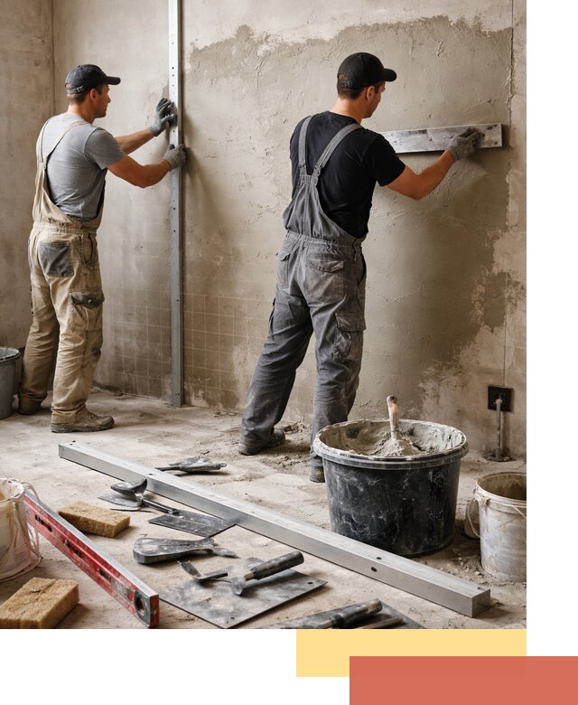 Профессиональная штукатурка стен под плитку в Выксе