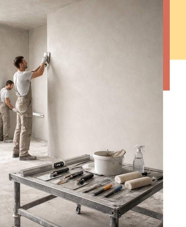 Штукатурка стен под покраску в Выксе от 4667 руб./м² — качественно и недорого | ОТДЕЛОЧНИК-Вкс