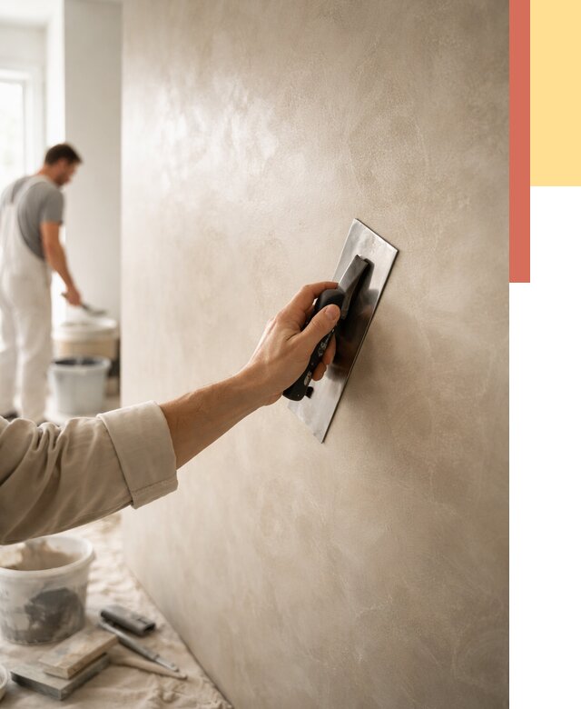 Венецианская штукатурка в Выксе от 3630 руб/м² — нанесение стен под ключ | ОТДЕЛОЧНИК-Вкс