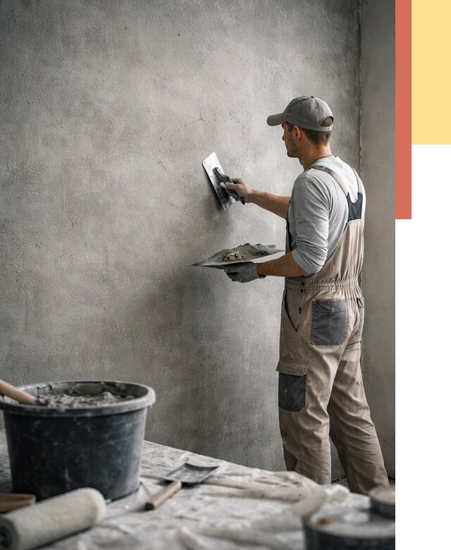 Декоративная штукатурка под бетон в Выксе от 2593 руб./м² — нанесение под ключ | ОТДЕЛОЧНИК-Вкс