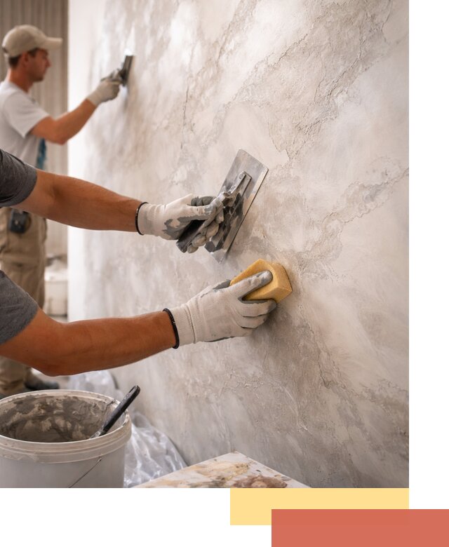 Декоративная штукатурка под мрамор в Выксе для стен и потолков