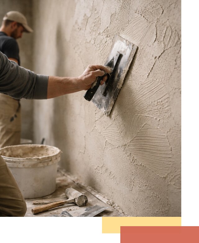 Фактурная штукатурка стен в Выксе — монтаж, отделка, реставрация