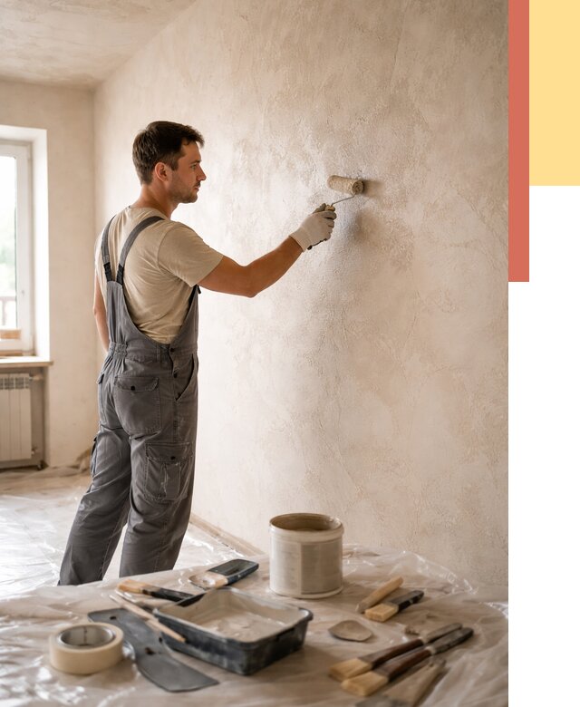 Нанесение лессирующей краски по декоративке в Выксе от 1815 руб. | ОТДЕЛОЧНИК-Вкс