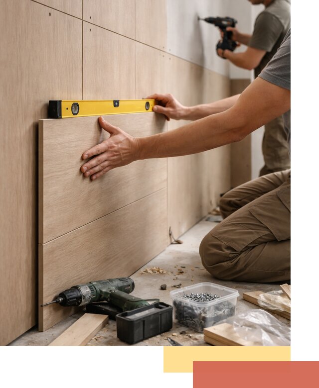 Профессиональный монтаж МДФ панелей на стены в Выксе