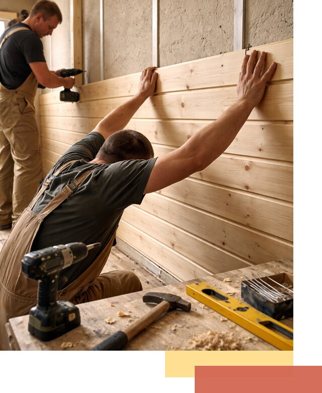 Монтаж деревянной вагонки на стены в Выксе быстро и качественно