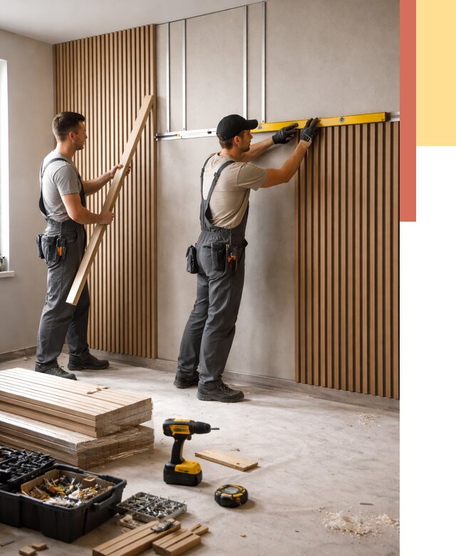 Монтаж реечных панелей на стены в Выксе от 1244 руб. — быстро и недорого | ОТДЕЛОЧНИК-Вкс