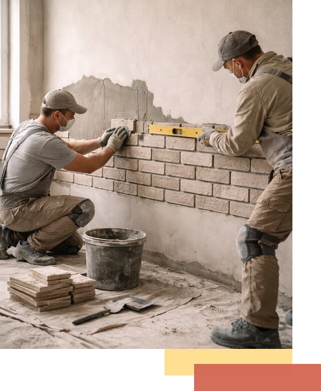 Монтаж декоративного кирпича профессионально в Выксе