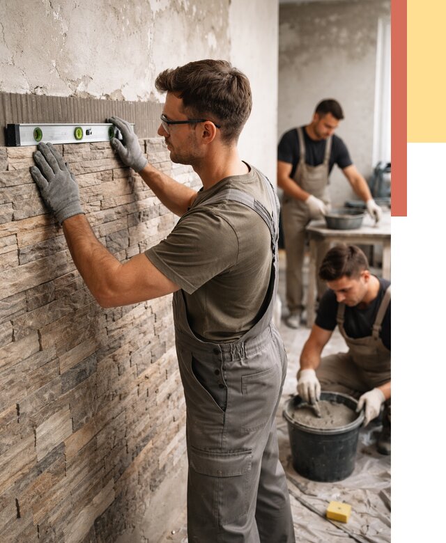 Монтаж искусственного камня в Выксе от 4667 руб. под ключ | ОТДЕЛОЧНИК-Вкс