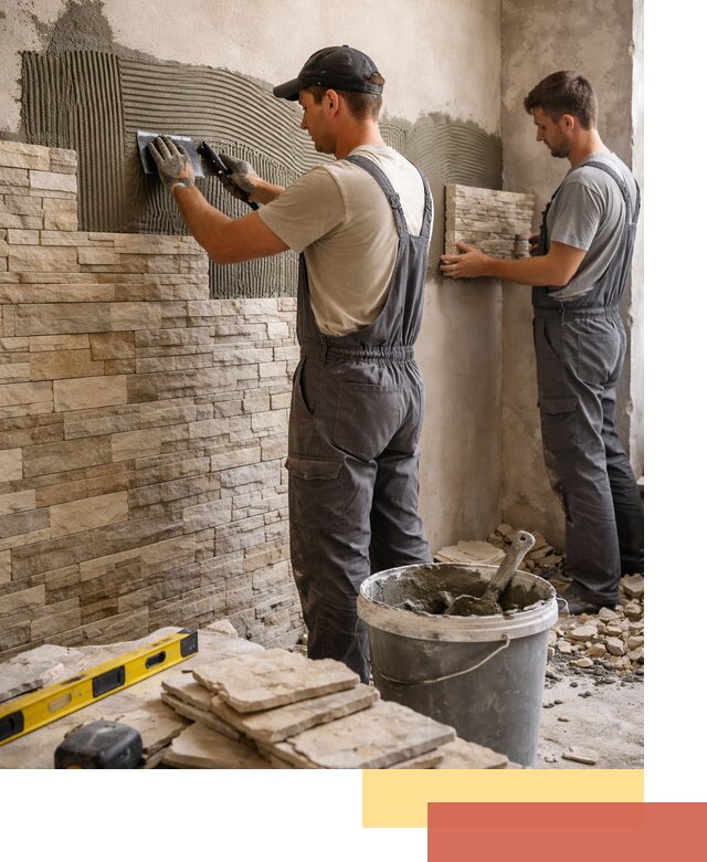 Монтаж искусственного камня в Выксе — облицовка стен и фасадов