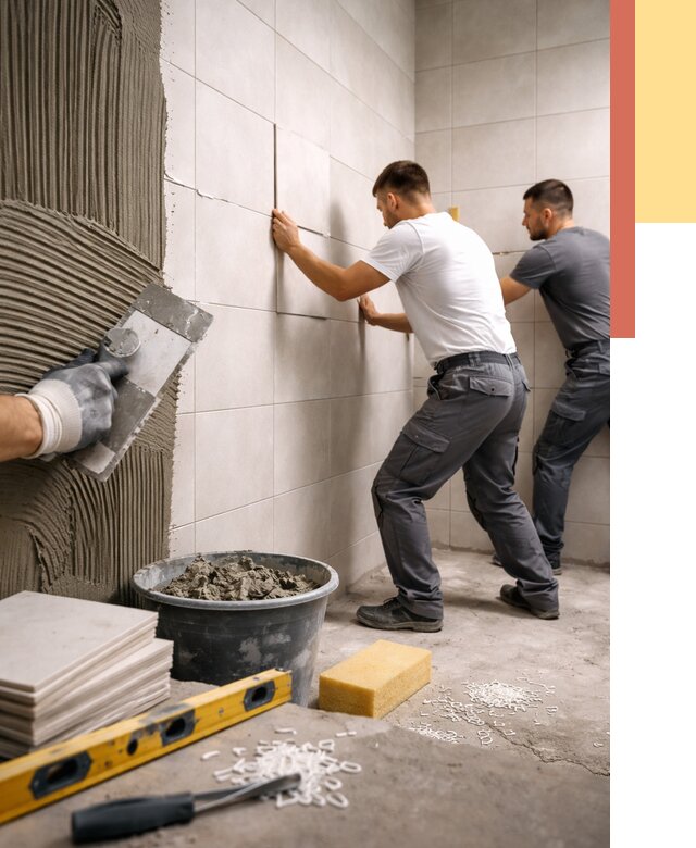 Укладка плитки на стены в Выксе от 881 руб. — качественно и недорого | ОТДЕЛОЧНИК-Вкс