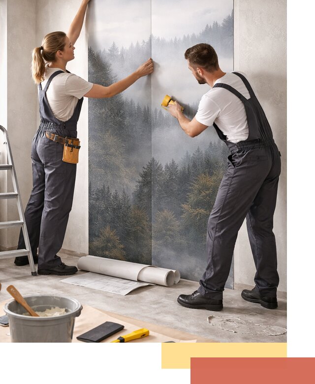 Поклейка фотообоев профессионально в Выксе под ключ