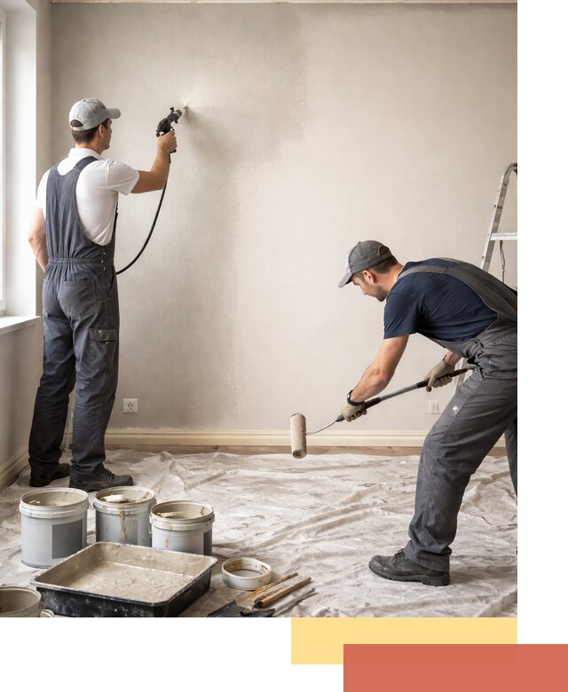 Покраска стен моющейся краской и защита поверхностей в Выксе