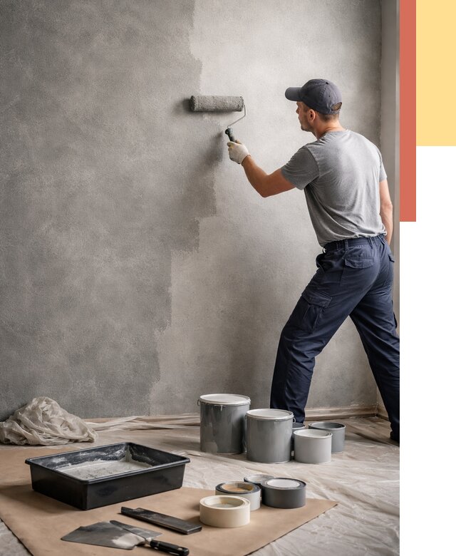 Покраска стен под бетон в Выксе от 674 руб. за м2 — быстро и недорого | ОТДЕЛОЧНИК-Вкс