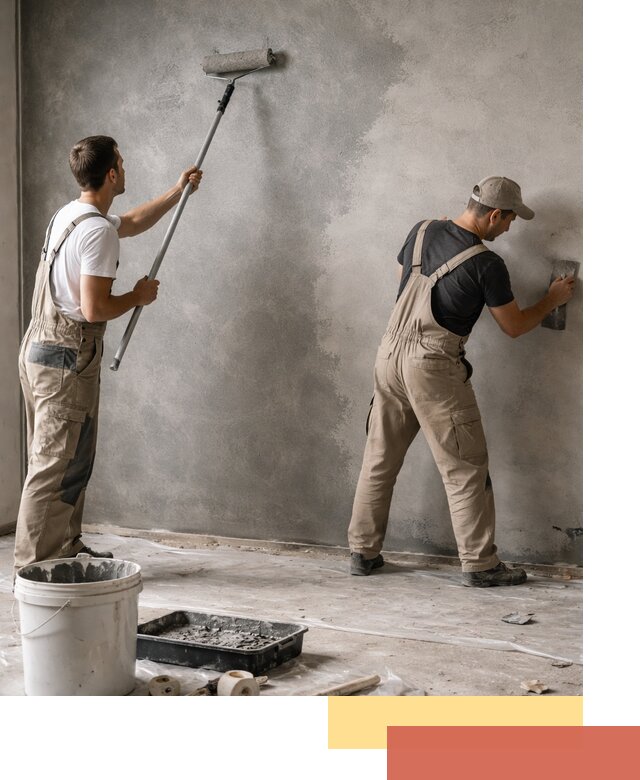 Покраска стен под бетон в Выксе профессионально и недорого