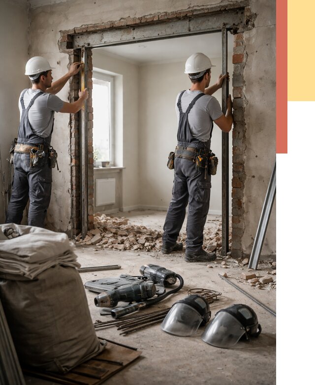 Расширение дверного проема в Выксе от 12963 руб. под ключ | ОТДЕЛОЧНИК-Вкс