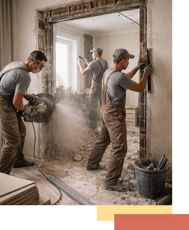 Расширение дверного проема под установку новой двери в Выксе