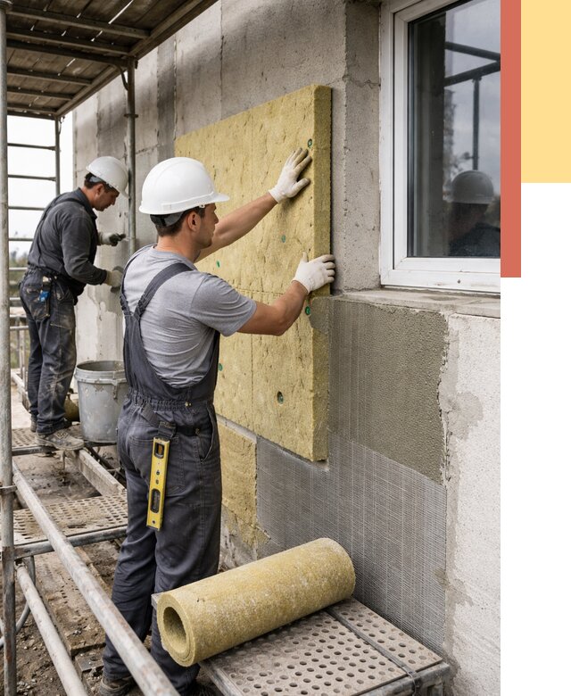 Утепление стен в Выксе от 4459 руб. под ключ — быстро и недорого | ОТДЕЛОЧНИК-Вкс