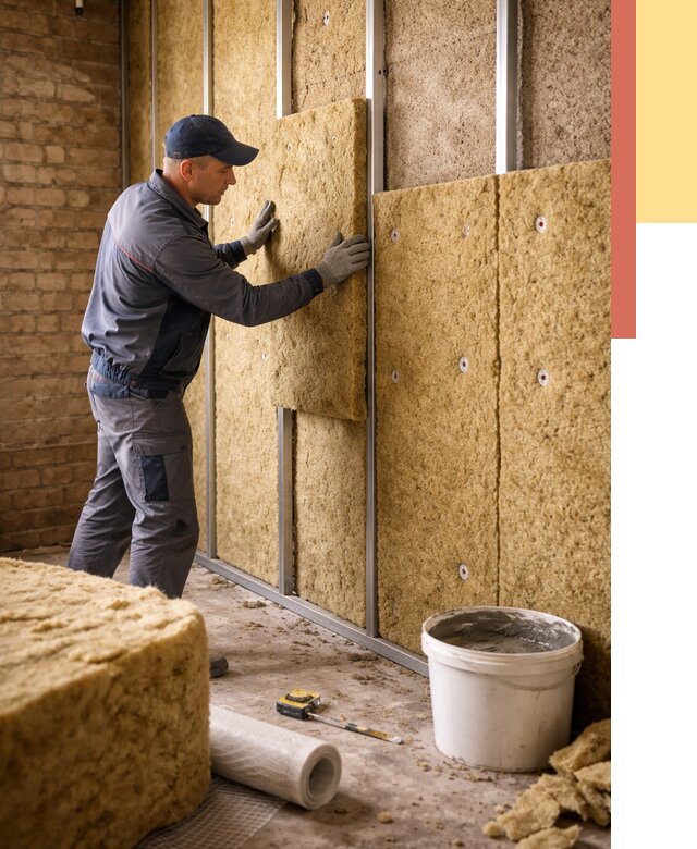 Утепление стен минватой в Выксе от 1400 руб./м2 — недорого и быстро | ОТДЕЛОЧНИК-Вкс