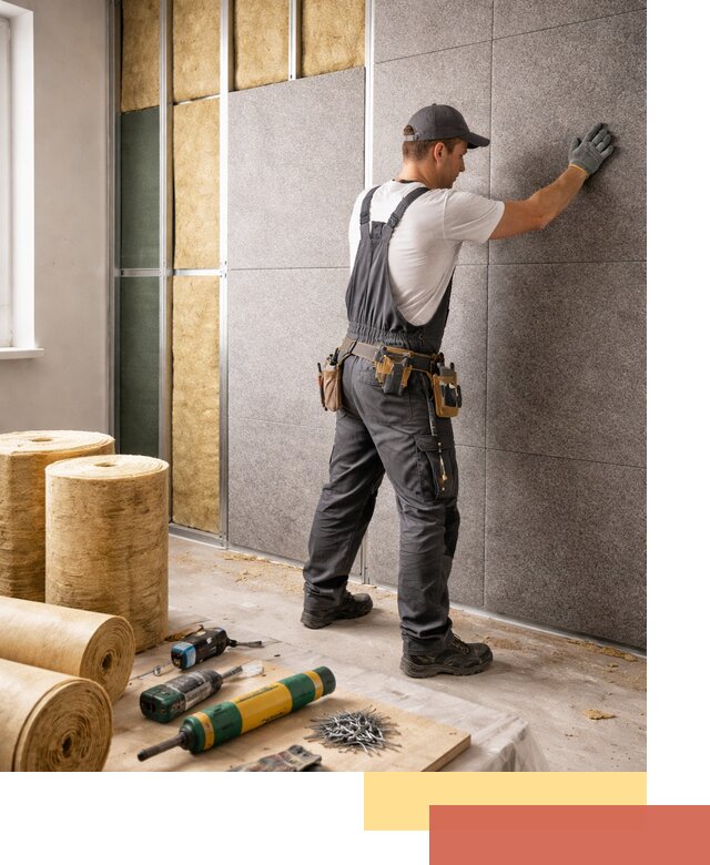 Профессиональная шумоизоляция стен в Выксе для квартиры и офиса