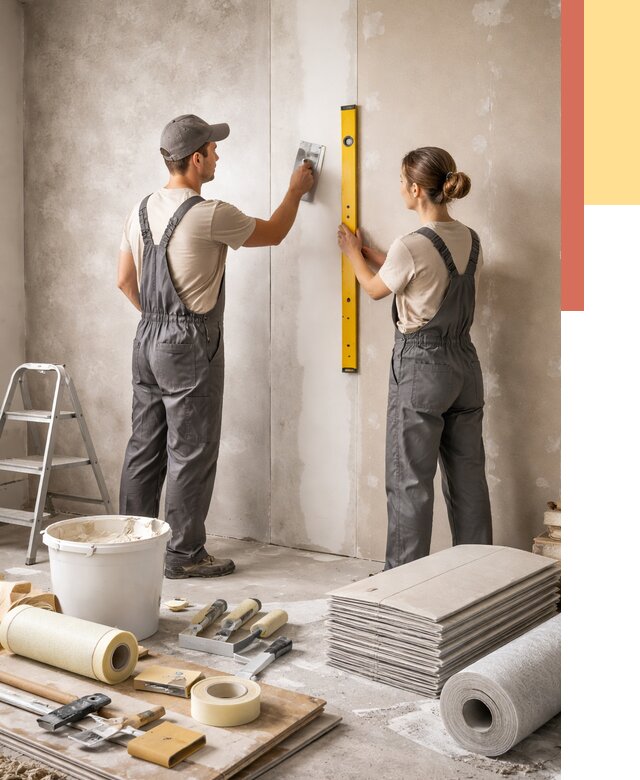 Отделка стен в Выксе от 1556 руб/м² — недорого, быстро, под ключ | ОТДЕЛОЧНИК-Вкс