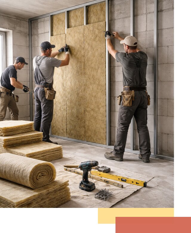 Шумоизоляция перегородок из блоков в Выксе — монтаж и защита шумоизоляцией