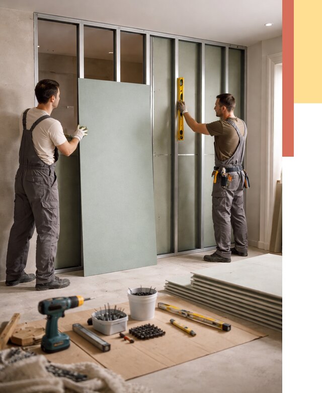 Перегородка из влагостойкого гипсокартона в Выксе от 4978 руб. — монтаж под ключ | ОТДЕЛОЧНИК-Вкс