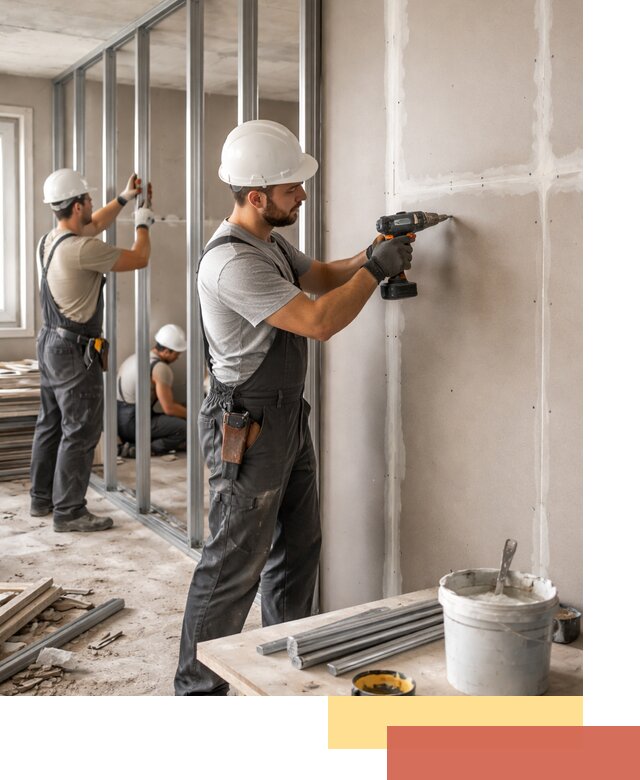 Перегородки из огнестойкого гипсокартона в Выксе под ключ