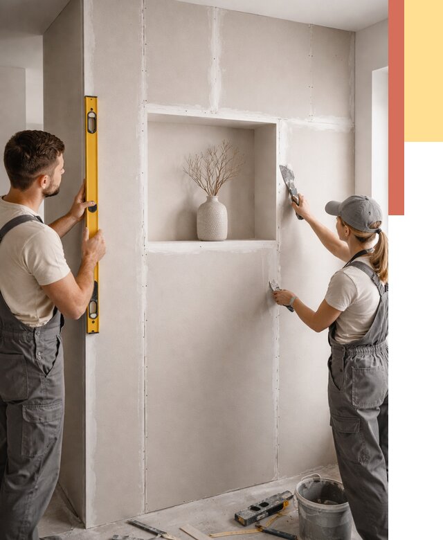 Перегородка из гипсокартона с нишей в Выксе от 3370 руб. под ключ | ОТДЕЛОЧНИК-Вкс