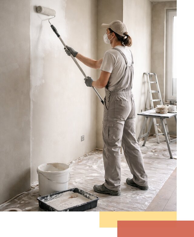 Покраска перегородок из гипсокартона в Выксе качественно и недорого