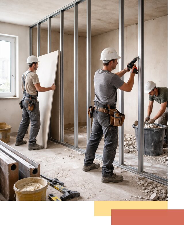 Перенос гипсокартонной перегородки в Выксе профессионально и быстро