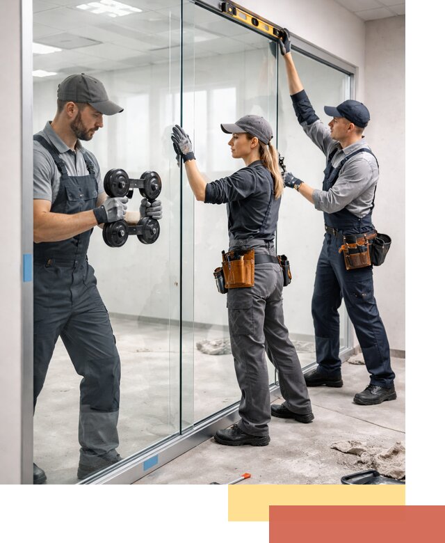 Профессиональный монтаж стеклянных перегородок в Выксе