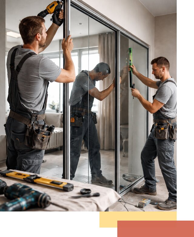 Каркасные стеклянные перегородки под ключ в Выксе