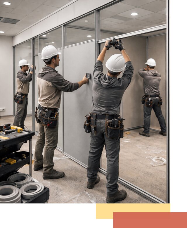 Мобильные офисные перегородки под ключ в Выксе