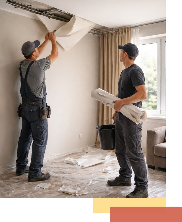 Демонтаж натяжного потолка в Выксе быстро и аккуратно