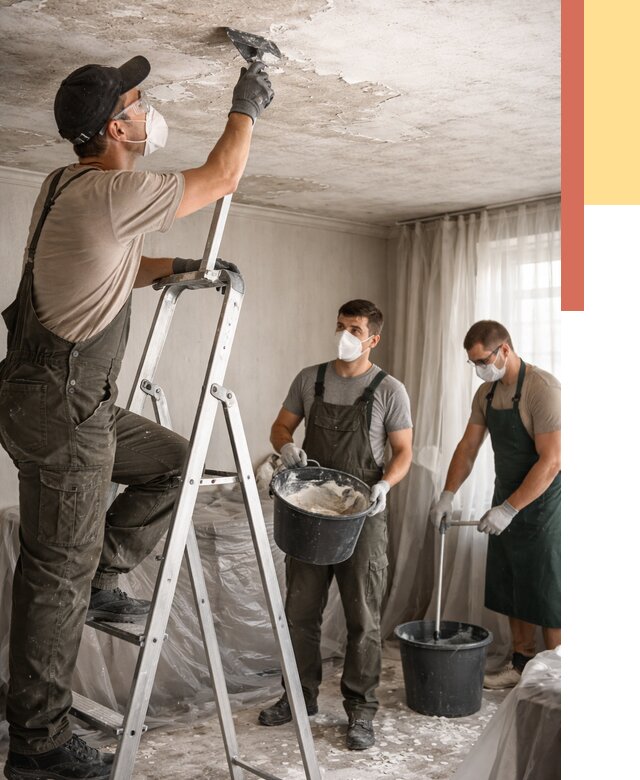 Удаление побелки с потолка в Выксе от 2593 руб. быстро и недорого | ОТДЕЛОЧНИК-Вкс