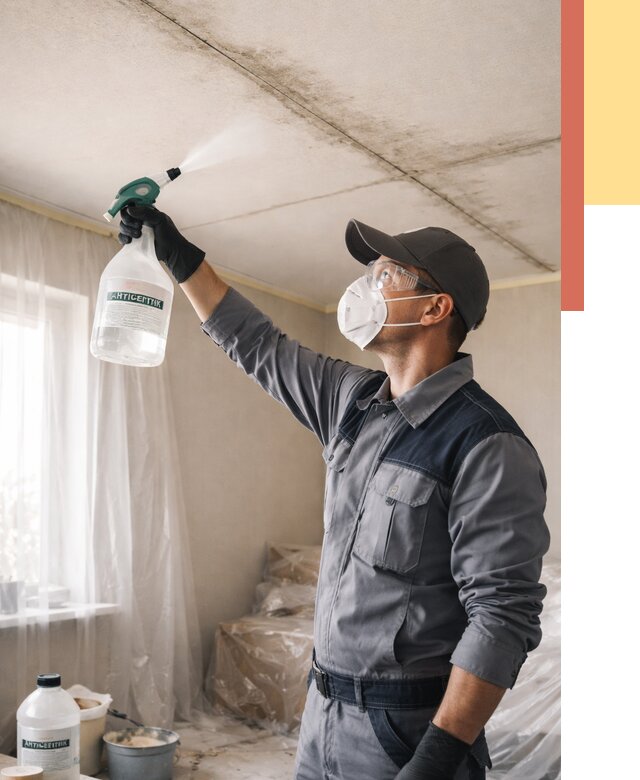 Антисептическая обработка потолка в Выксе от 2593 руб. | ОТДЕЛОЧНИК-Вкс