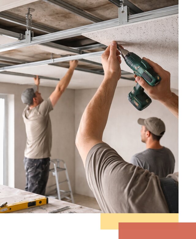 Монтаж акустического потолка в Выксе под ключ