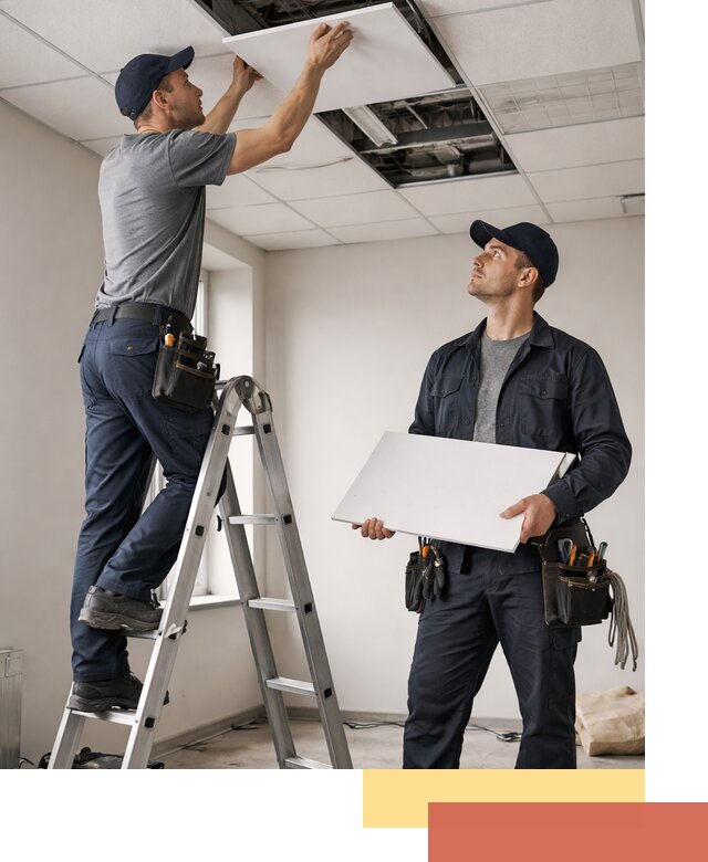 Обслуживание подвесного потолка в Выксе — ремонт и чистка