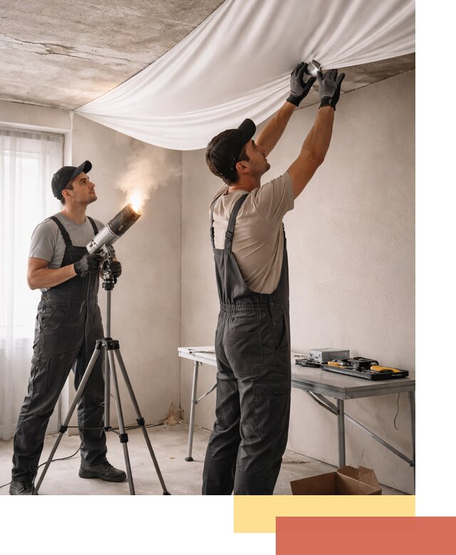 Установка натяжного потолка под ключ в Выксе